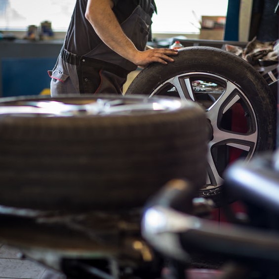 tire being replaced