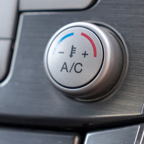 temperature control knob in a car