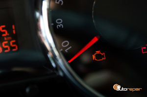 Photo of check engine light