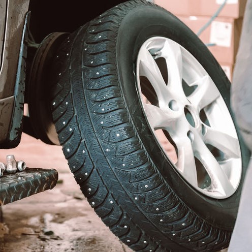 tire being set into wheel well